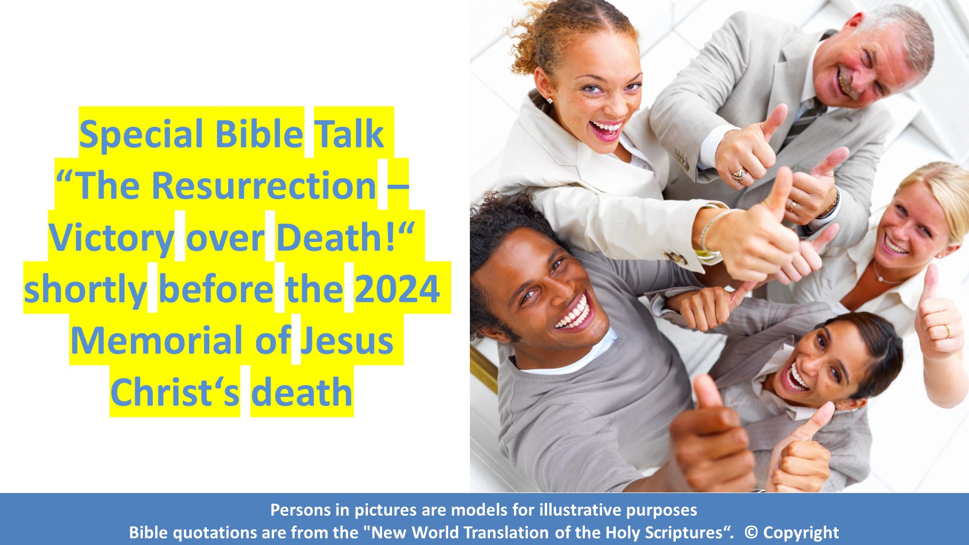 Special Bible Talk 2025 (from Jehovah's Witnesses) in connection with