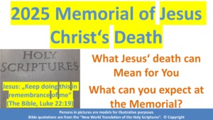 Memorial 2025 from Jehovah's Witnesses to remember Jesus Christ's Death